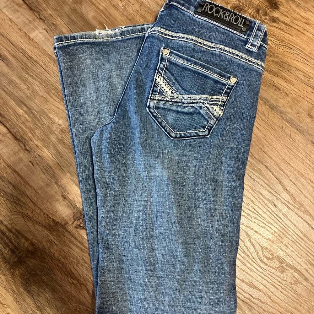 Rock & Roll Cowgirl Women's Boot Cut Jeans - Classic Blue